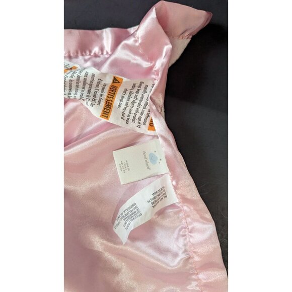 Cloud Island Pink White Unicorn Baby Sparkle Satin Trim Security Lovey plush - Picture 7 of 9